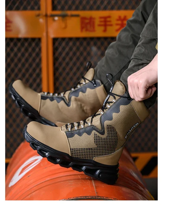 Men Safety Shoes Indestructible Steel Toe Work Boot Puncture-proof Sneakers Breathable Light Comfortable Construction Work Shoes - Image 22