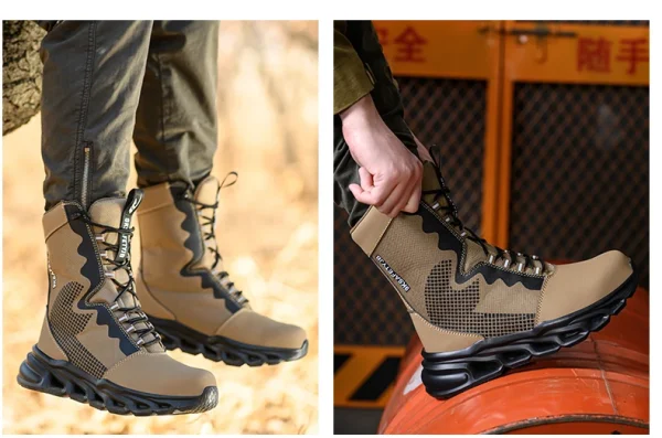 Men Safety Shoes Indestructible Steel Toe Work Boot Puncture-proof Sneakers Breathable Light Comfortable Construction Work Shoes - Image 24