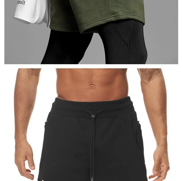 Men's Cotton Summer Gym Sweatpants Running Shorts Sports Jogging Fitness Shorts Men Sweat Shorts Bodybuilding Short Casual Pants - Image 17