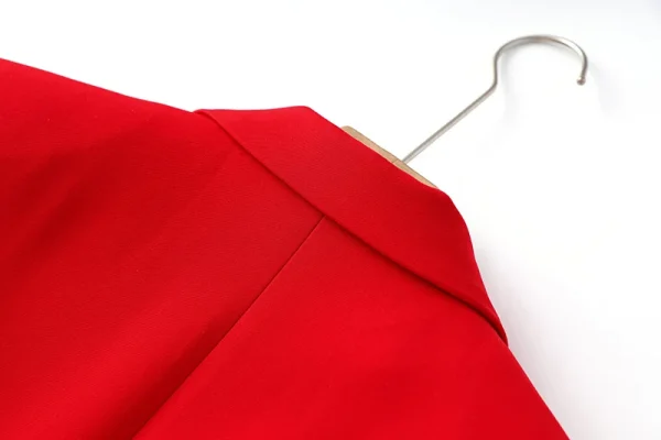 New Fall Party Red Women Pockets Jackets Slim Design Chic Lady Gorgeous Blazer with Belt - Image 15