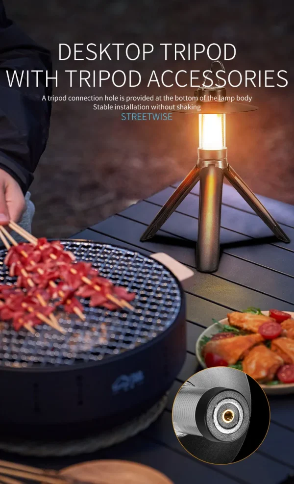 LED Camping Tent Lights Magnet Emergency Light Type-c Charging Camping Lantern Dimmable Hanging Lights for Outdoor Travel - Image 13
