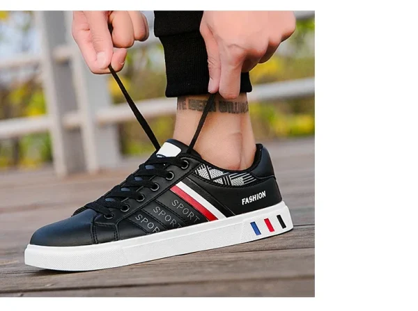 2024 Mens Casual Sneakers New Fashion Lace-up White Shoes Student Comfort Sports Plus Size Vulcanized Shoes Zapatillas De Hombre - Image 29