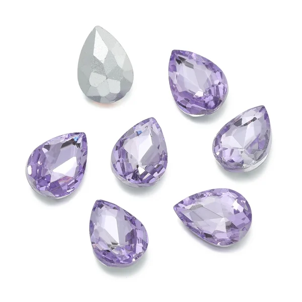 10pcs/lot Teardrop Glass Bead Crystal Gem Stone Point Back Drop Shape Rhinestones Glue On Rhinestone For DIY Jewelry Accessories - Image 8
