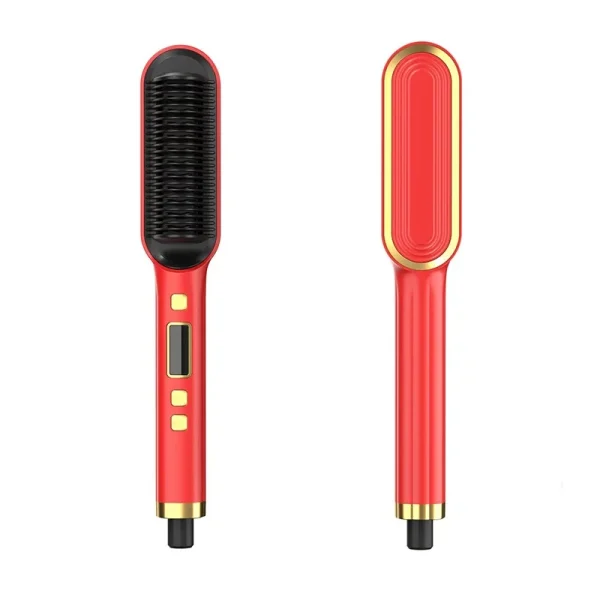 Hair Straightener Brush Negative Ion Straightening Hot Comb Iron With Anti-Scald Feature  & LCD Display Professional Hair Tools - Image 7