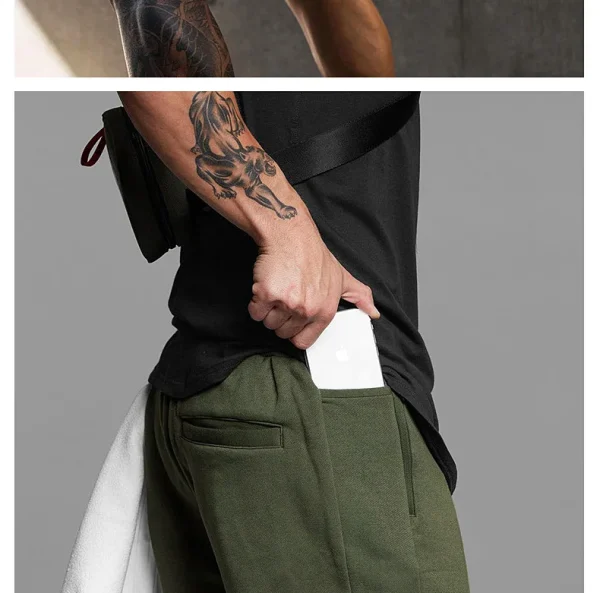 Men's Cotton Summer Gym Sweatpants Running Shorts Sports Jogging Fitness Shorts Men Sweat Shorts Bodybuilding Short Casual Pants - Image 16