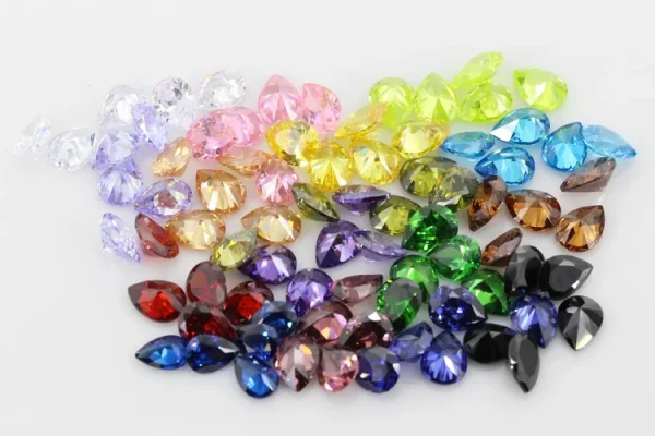 Multicolor Pear Shape Cubic Zirconia Stone Loose  Synthetic Gems Beads CZ Stones For Jewelry 2x3~13x18mm AAAAA - Image 28