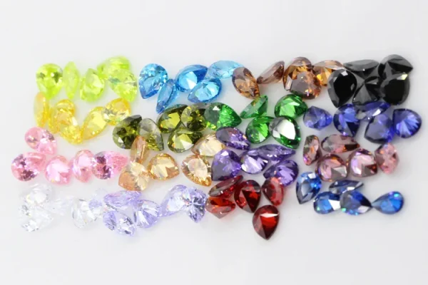 Multicolor Pear Shape Cubic Zirconia Stone Loose  Synthetic Gems Beads CZ Stones For Jewelry 2x3~13x18mm AAAAA - Image 29
