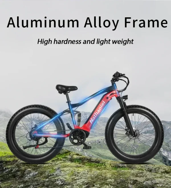 CHINA US 1000W Off-road Electric Bike 26 inch 4.0 Fat Tire Outdoor Sports Mountain Bike 20Ah Battery Adult Bike 40km/h ebike - Image 15