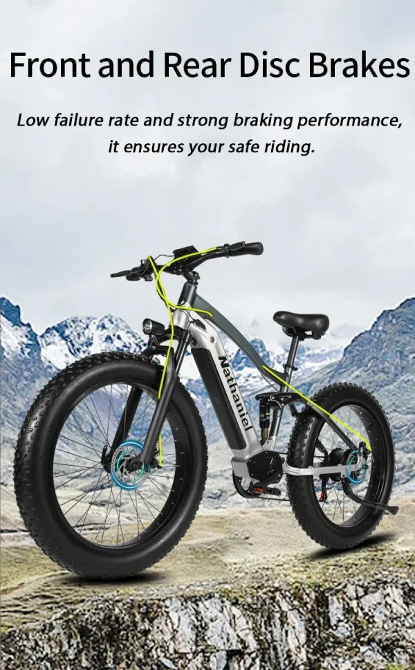 CHINA US 1000W Off-road Electric Bike 26 inch 4.0 Fat Tire Outdoor Sports Mountain Bike 20Ah Battery Adult Bike 40km/h ebike - Image 18
