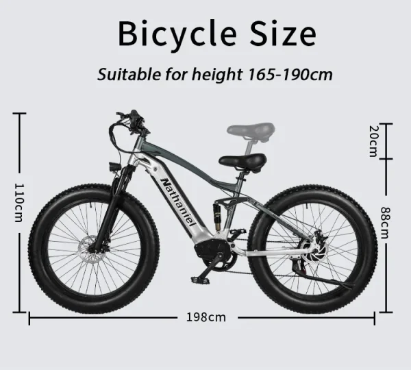 CHINA US 1000W Off-road Electric Bike 26 inch 4.0 Fat Tire Outdoor Sports Mountain Bike 20Ah Battery Adult Bike 40km/h ebike - Image 21