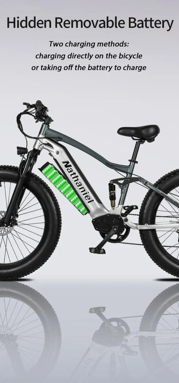 CHINA US 1000W Off-road Electric Bike 26 inch 4.0 Fat Tire Outdoor Sports Mountain Bike 20Ah Battery Adult Bike 40km/h ebike - Image 17