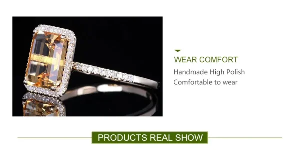 ZDADAN 925 Sterling Silver Fashion Square Gemstone Ring For Women Wedding Jewelry Gift - Image 9