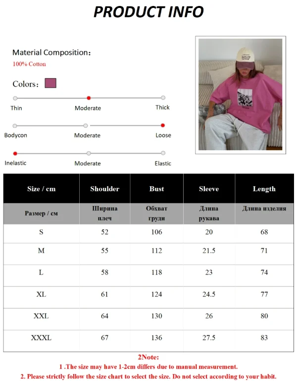 Sumuyoo 100% Cotton Women's Retro Printed T-shirt Men Vintage Short-sleeve Wax printing T Shirts Fashion Hip Hop Loose Tees - Image 10