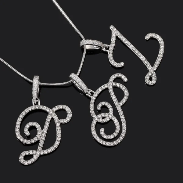 Flatfoosie New A-Z Cursive Initial Letter Name Pendant Necklace For Women Simple Rope Chain Letter Necklace Fashion Jewelry Gift - Image 10
