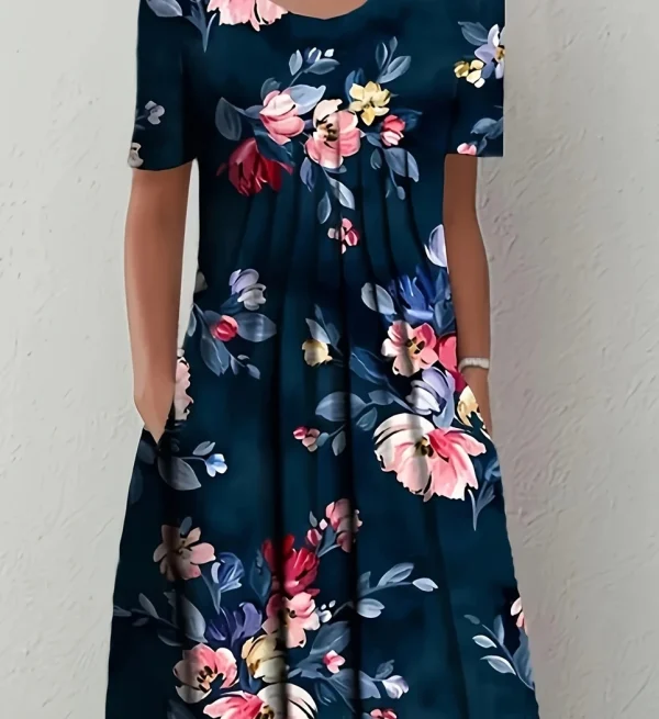 Fashion Elegant Women Dress Loose Casual Dress Women Printed Dress New Temperament - Image 4