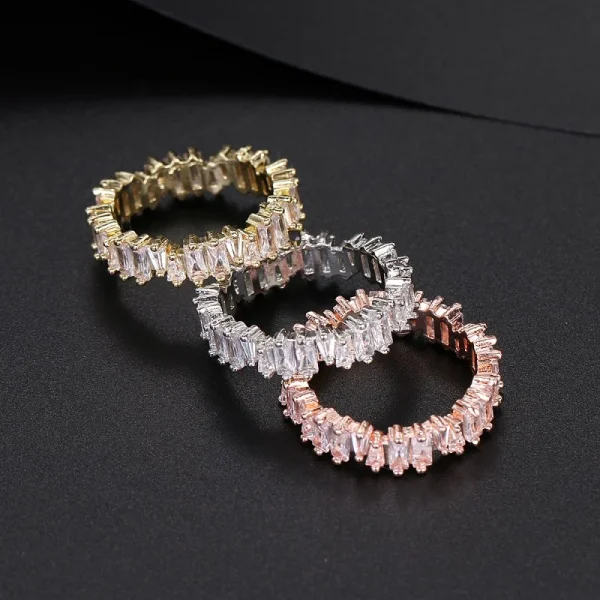 Fashion Luxury Charm CZ Zirconia Eternity Wedding Engagement Finger Rings for Women Green Multicolor Crystal Jewelry - Image 31