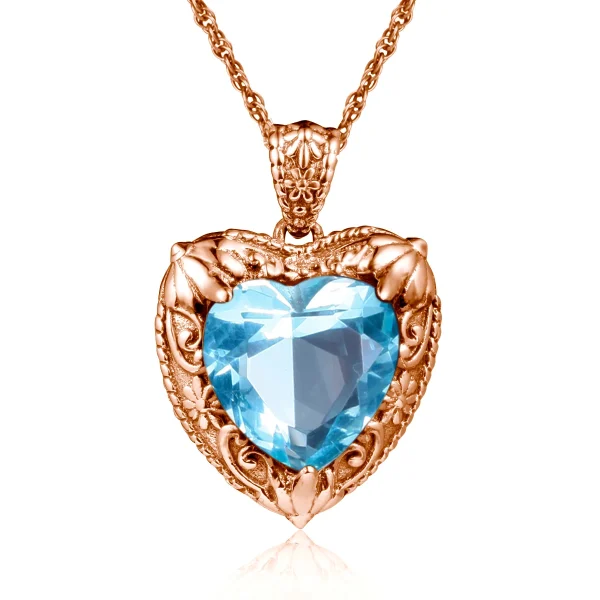 Szjinao Gold Red Ruby Heart Necklace For Women With Stone 15*15mm Victorian Pendant Royal Luxury Jewelry Valentine Day Gift Sale - Image 33