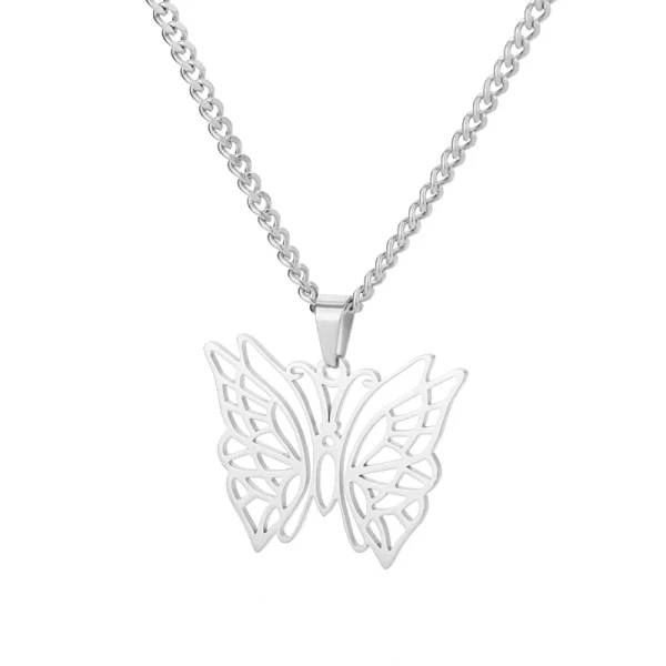 Stainless Steel Butterfly Pendants Necklaces for Women Goth Fashion Gold Color Choker Necklace Aesthetic Wedding Jewelry Gift - Image 9