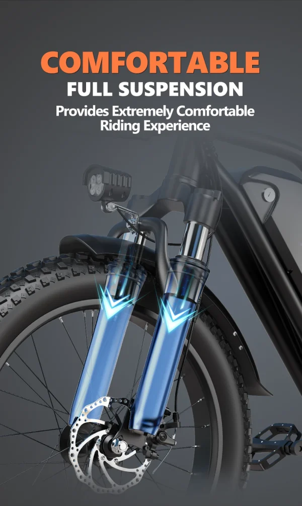 Electric Bike for Adults，20'' 1500W Peak Ebike, Up to 50 Miles 32MPH Electric Mountain Bike with 48V 20AH Removable Battery - Image 13