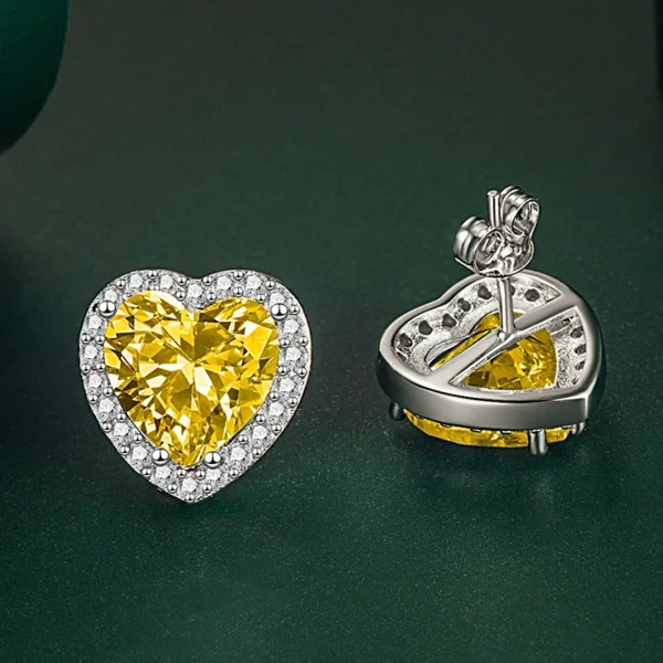 Heart-shaped Moissanite 925 silver jewelry earrings for woman Luxury Fashion jewellery woman 2025 new products Banquet jewelry - Image 3