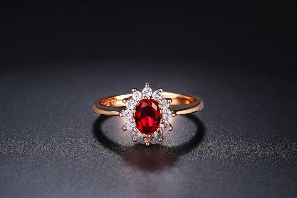 Classic Red Crystal Wedding Rings for Women Bridal Beautiful Rose Gold Color Zirconia Engagement Ring Fashion Jewelry R187 - Image 21