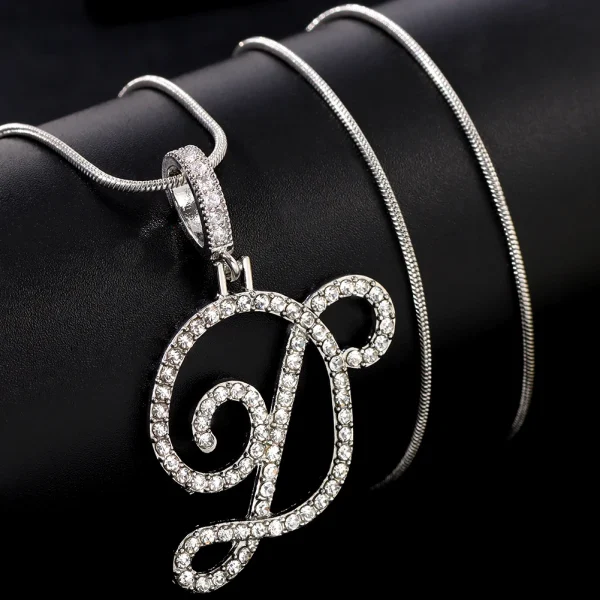 Flatfoosie New A-Z Cursive Initial Letter Name Pendant Necklace For Women Simple Rope Chain Letter Necklace Fashion Jewelry Gift - Image 13