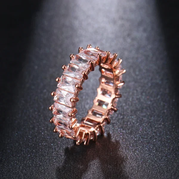 Fashion Luxury Charm CZ Zirconia Eternity Wedding Engagement Finger Rings for Women Green Multicolor Crystal Jewelry - Image 7