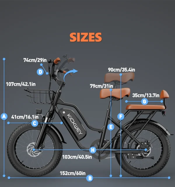 Electric Bike for Adults，20'' 1500W Peak Ebike, Up to 50 Miles 32MPH Electric Mountain Bike with 48V 20AH Removable Battery - Image 20