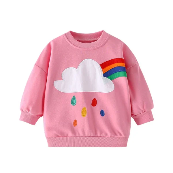 Jumping Meters New Arrival 2-7T Girls Baby Clothes Mouse Applique Girls Sweatshirts Toddler Costume Mesh Hooded Shirts - Image 12