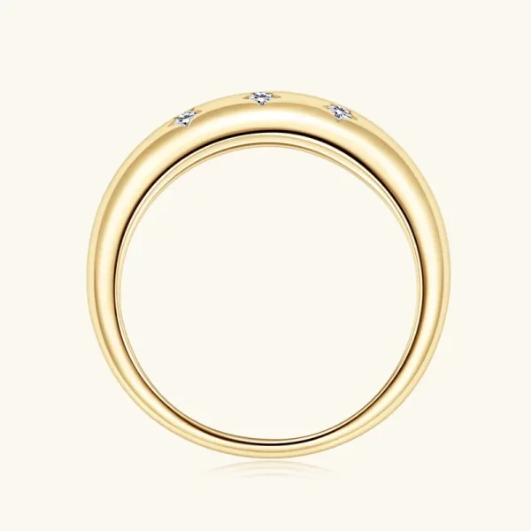 Women's Ring Bezel Setting Star Moissainte Rings 18K Gold Plated 925 Silver Band Fashion Party Daily Wear Jewelry New In - Image 15