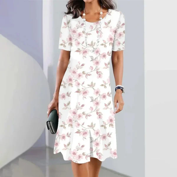 2024 New Botanical & Flower Print Women's Dresses Plus Size Elegant Long Dresses Female Women Clothing One-piece Dress - Image 19