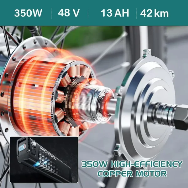 Russian folding tricycle 20-inch fat tire pedal power electric tricycle thick tire snow lithium battery - Image 7