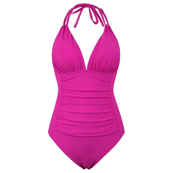 Women's One-piece With Chest Pad Without Steel Bra Swimsuit Solid Color   Swimsuit купальник женский nuevo en conjuntos a juego - Image 13