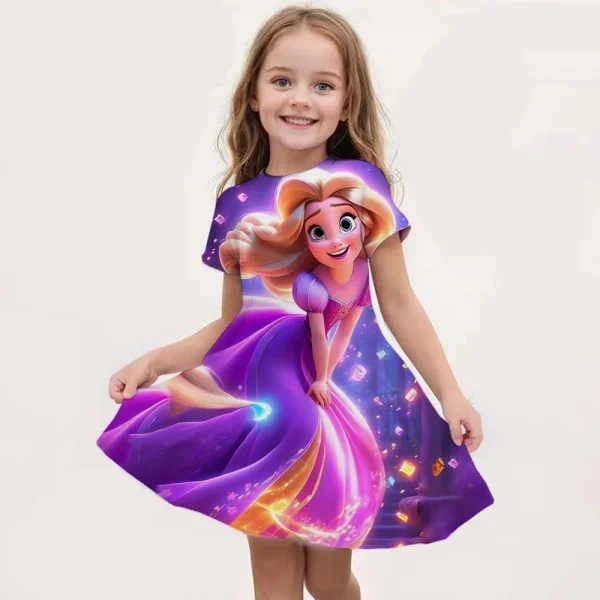 New kids Nightdress Elsa Cartoon Dress Minnie Printing Sleepwear Girls Nightgowns Children Party Dresses Pajamas Girls Dress - Image 4