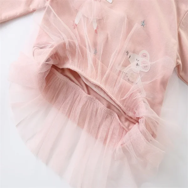 Jumping Meters New Arrival 2-7T Girls Baby Clothes Mouse Applique Girls Sweatshirts Toddler Costume Mesh Hooded Shirts - Image 4