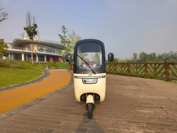 2025 Hot Selling Electric Tricycle for Family Use Open Body Rickshaw with Roof for Passenger and Cargo for Adults - Image 4