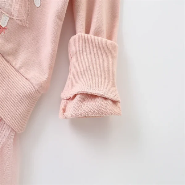 Jumping Meters New Arrival 2-7T Girls Baby Clothes Mouse Applique Girls Sweatshirts Toddler Costume Mesh Hooded Shirts - Image 5