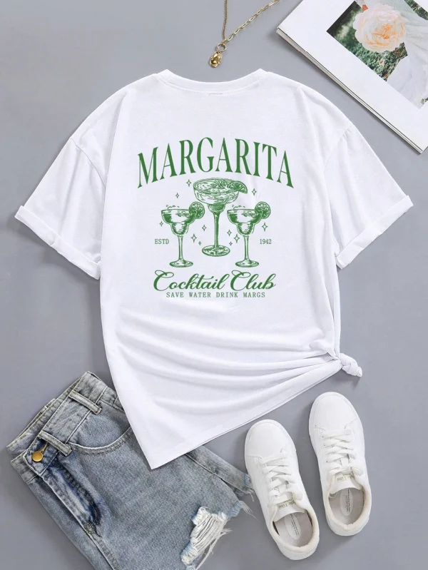 Martini Cocktail Women Funny T-Shirts Retro Alcohol Drink T Shirt Cotton Loose Cocktail Party Graphic Tees Unisex Casual Tops - Image 5
