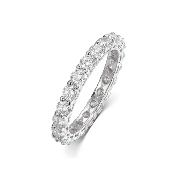 Smyoue 3/3.5/5mm Rose Gold Color All Moissanite Rings for Women Sparkling Wedding Ring 925 Sterling Silver Classic Jewelry GRA - Image 7