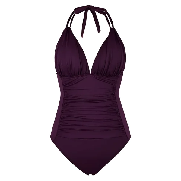 Women's One-piece With Chest Pad Without Steel Bra Swimsuit Solid Color   Swimsuit купальник женский nuevo en conjuntos a juego - Image 12