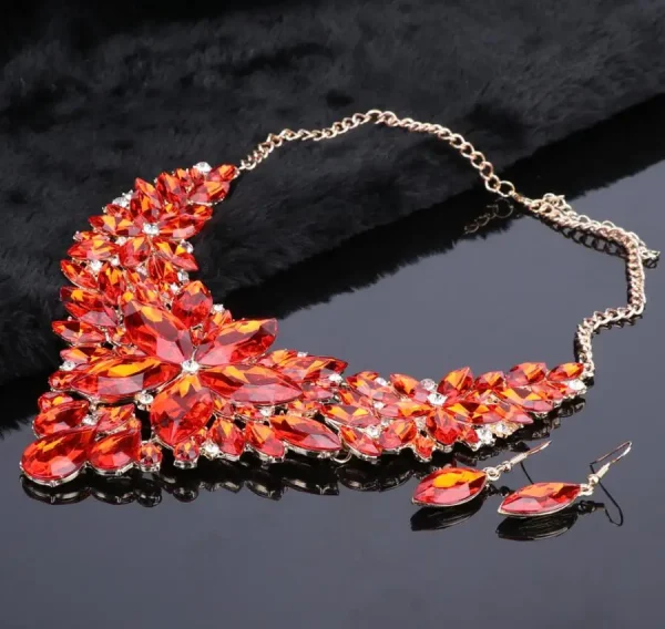 Fashion Crystal Jewelry Sets Bridal Necklace Earrings Sets Wedding Party Jewelery Dress Jewellery Decoration Accessories - Image 10
