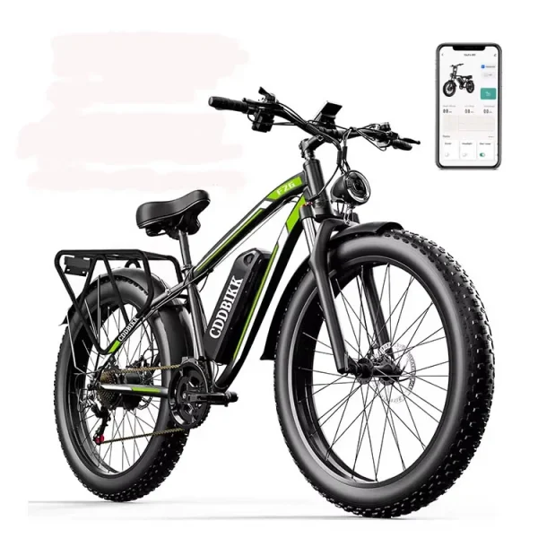 F26 off-road electric Bike hybrid 48V 1000W motor peak 1500W electric bicycle 18Ah large battery 26 inch Fat tires city E-Bike - Image 7