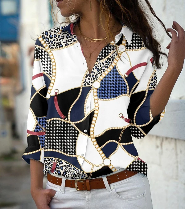 Elegant Long Sleeve Women Shirts Casual Loose Large Size Shirts Women Fashion Tops Women - Image 4