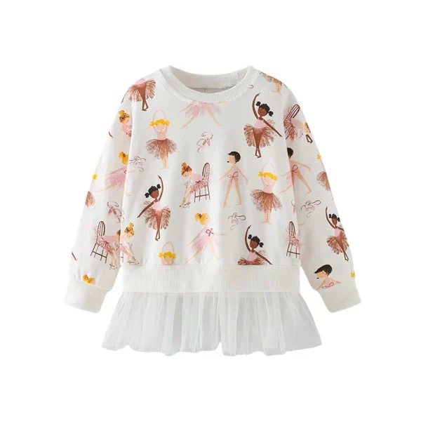 Jumping Meters New Arrival 2-7T Girls Baby Clothes Mouse Applique Girls Sweatshirts Toddler Costume Mesh Hooded Shirts - Image 19