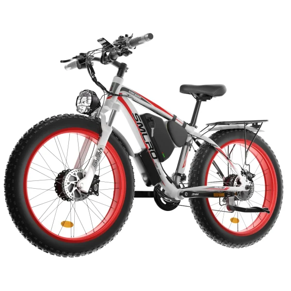 US Warehouse Popular SMLRO XDC600 PLUS AWD Electric Bike 1000W 2000W 48V 52V 26" Motor Bike Fat Tire Mountain Snow Bicycle Ebike - Image 9