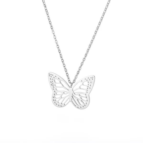 Stainless Steel Butterfly Pendants Necklaces for Women Goth Fashion Gold Color Choker Necklace Aesthetic Wedding Jewelry Gift - Image 7