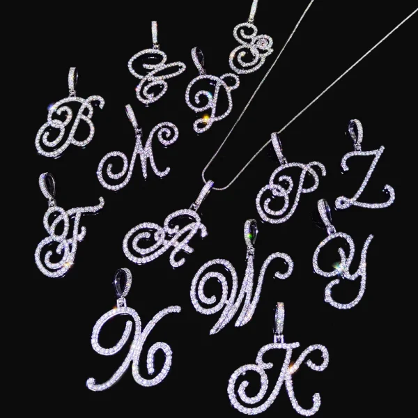 Flatfoosie New A-Z Cursive Initial Letter Name Pendant Necklace For Women Simple Rope Chain Letter Necklace Fashion Jewelry Gift - Image 5