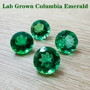 Top Lab Grown Columbian Emerald Round Shape Hand-cut Gemstone VVS1 Selectable AGL Certificate for Jewelry Rings Earrings Making