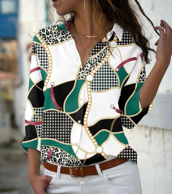 Elegant Long Sleeve Women Shirts Casual Loose Large Size Shirts Women Fashion Tops Women - Image 5
