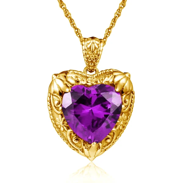 Szjinao Gold Red Ruby Heart Necklace For Women With Stone 15*15mm Victorian Pendant Royal Luxury Jewelry Valentine Day Gift Sale - Image 12